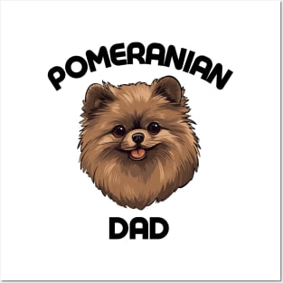 Pomeranian Dad Funny Gift Dog Breed Pet Lover Puppy Posters and Art